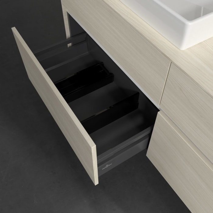 Villeroy & Boch Collaro Waschtischunterschrank 140 x 54,8 cm , mit LED-Beleuchtung, mit 4 Auszügen