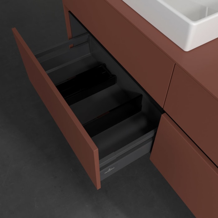 Villeroy & Boch Collaro Waschtischunterschrank 140 x 54,8 cm , mit LED-Beleuchtung, mit 4 Auszügen