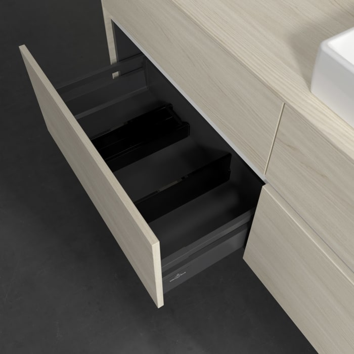 Villeroy & Boch Collaro Waschtischunterschrank 140 x 54,8 cm , mit LED-Beleuchtung, mit 4 Auszügen