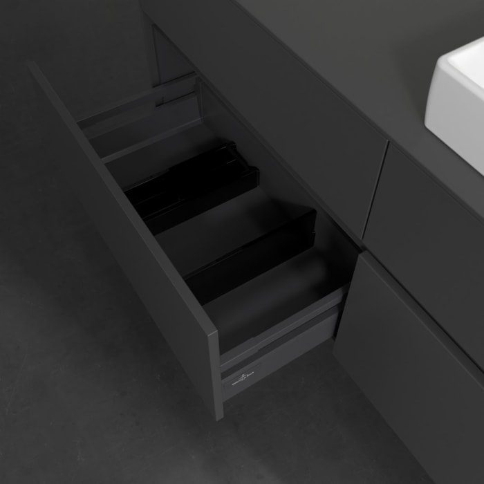 Villeroy & Boch Collaro Waschtischunterschrank 140 x 54,8 cm , mit LED-Beleuchtung, mit 4 Auszügen