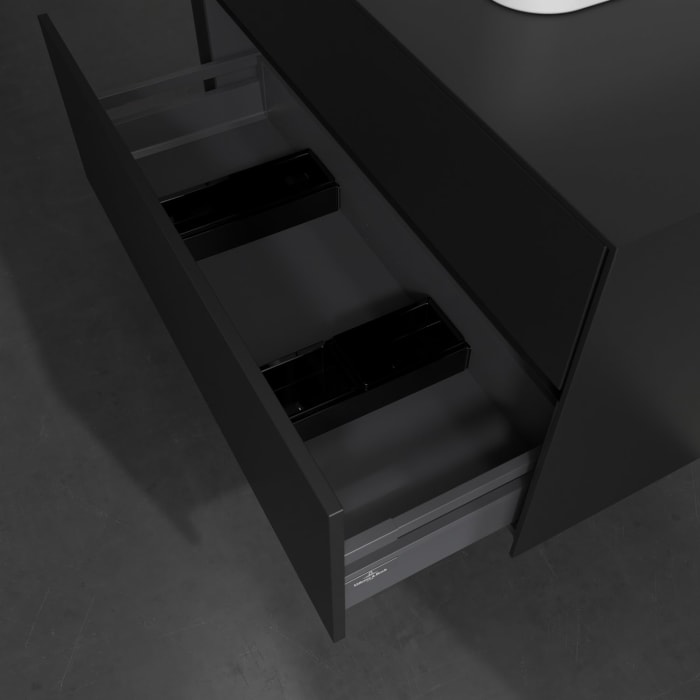 Villeroy & Boch Collaro Waschtischunterschrank 100 x 54,8 cm , mit LED-Beleuchtung, mit 2 Auszügen