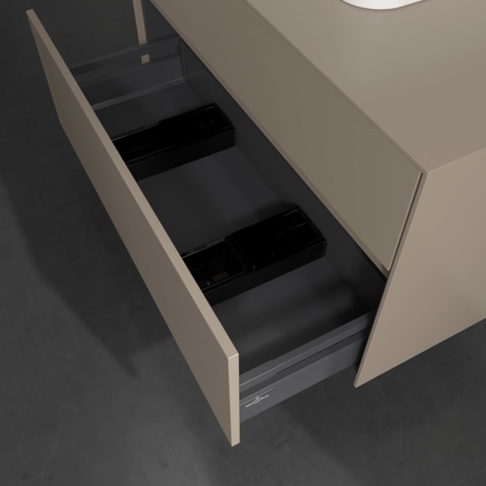 Villeroy & Boch Collaro Waschtischunterschrank 100 x 54,8 cm , mit LED-Beleuchtung, mit 2 Auszügen