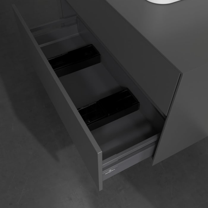 Villeroy & Boch Collaro Waschtischunterschrank 100 x 54,8 cm , mit LED-Beleuchtung, mit 2 Auszügen