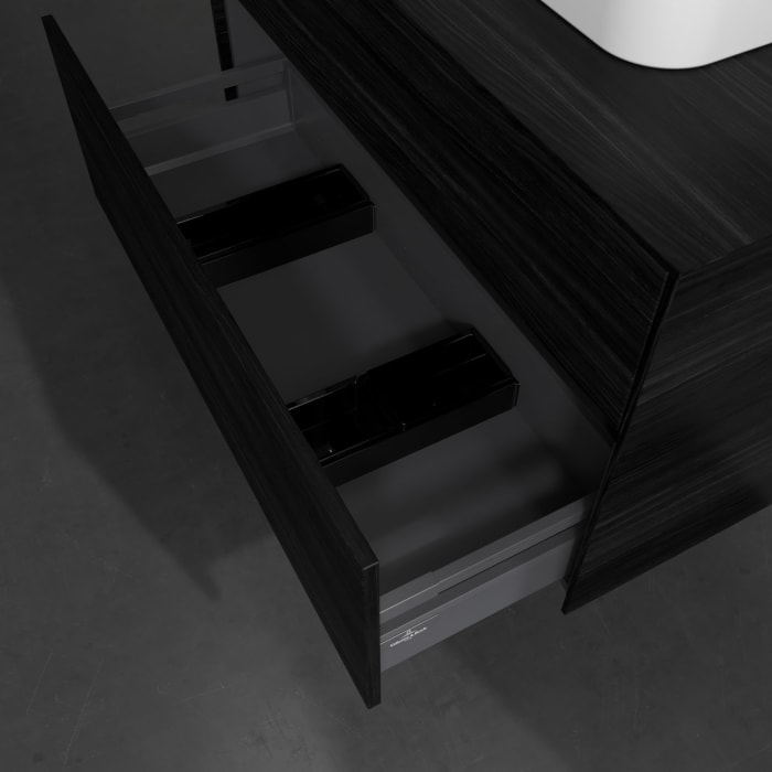 Villeroy & Boch Collaro Waschtischunterschrank 100 x 54,8 cm , mit LED-Beleuchtung, mit 2 Auszügen