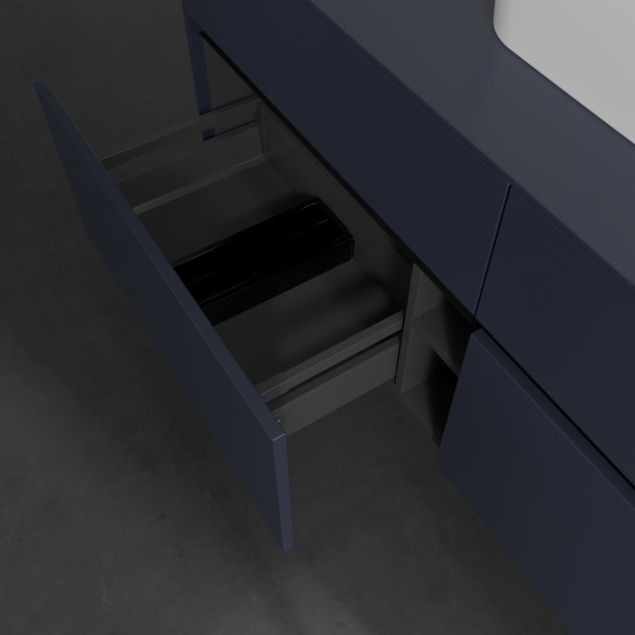 Villeroy & Boch Collaro Waschtischunterschrank 140 x 54,8 cm , mit LED-Beleuchtung, mit 4 Auszügen