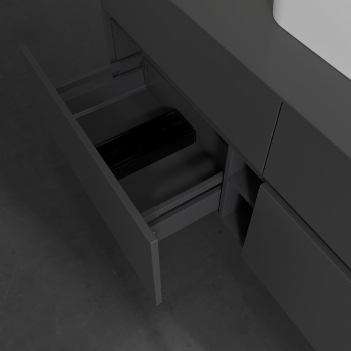 Villeroy & Boch Collaro Waschtischunterschrank 140 x 54,8 cm , mit LED-Beleuchtung, mit 4 Auszügen