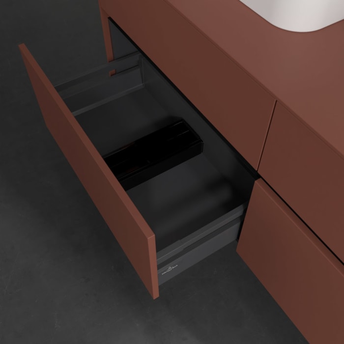 Villeroy & Boch Collaro Waschtischunterschrank 140 x 54,8 cm , mit LED-Beleuchtung, mit 4 Auszügen