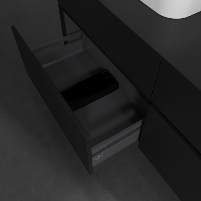 Villeroy & Boch Collaro Waschtischunterschrank 140 x 54,8 cm , mit LED-Beleuchtung, mit 4 Auszügen