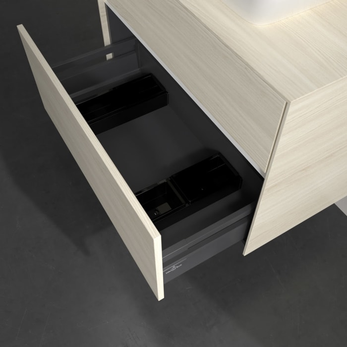 Villeroy & Boch Collaro Waschtischunterschrank 80 x 54,8 cm , mit LED-Beleuchtung, mit 2 Auszügen