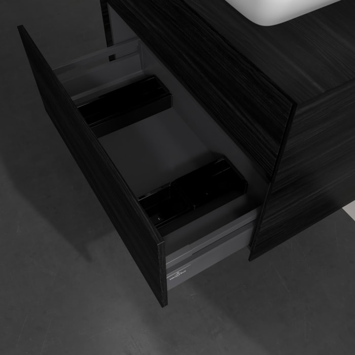 Villeroy & Boch Collaro Waschtischunterschrank 80 x 54,8 cm , mit LED-Beleuchtung, mit 2 Auszügen