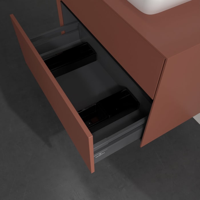 Villeroy & Boch Collaro Waschtischunterschrank 80 x 54,8 cm , mit LED-Beleuchtung, mit 2 Auszügen