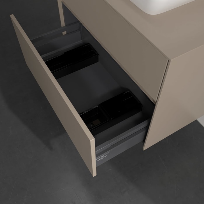 Villeroy & Boch Collaro Waschtischunterschrank 80 x 54,8 cm , mit LED-Beleuchtung, mit 2 Auszügen