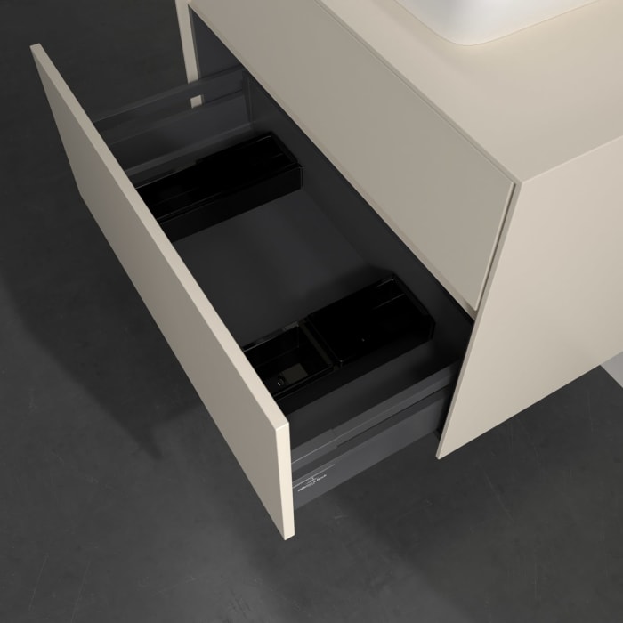 Villeroy & Boch Collaro Waschtischunterschrank 80 x 54,8 cm , mit LED-Beleuchtung, mit 2 Auszügen