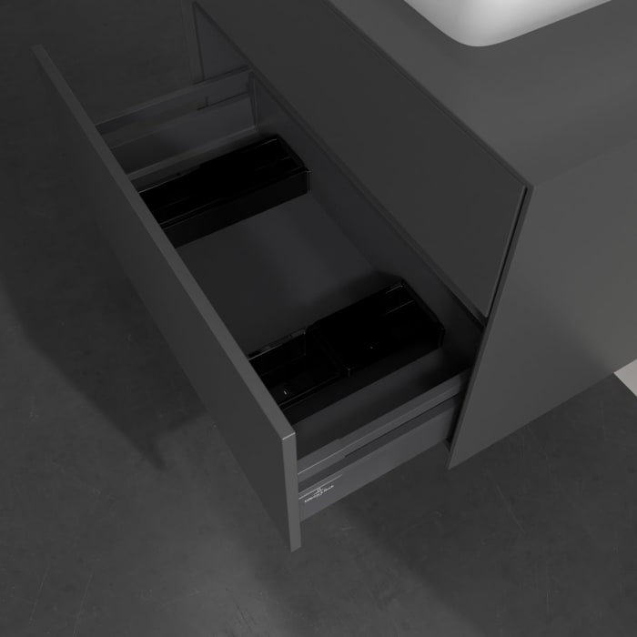 Villeroy & Boch Collaro Waschtischunterschrank 80 x 54,8 cm , mit LED-Beleuchtung, mit 2 Auszügen