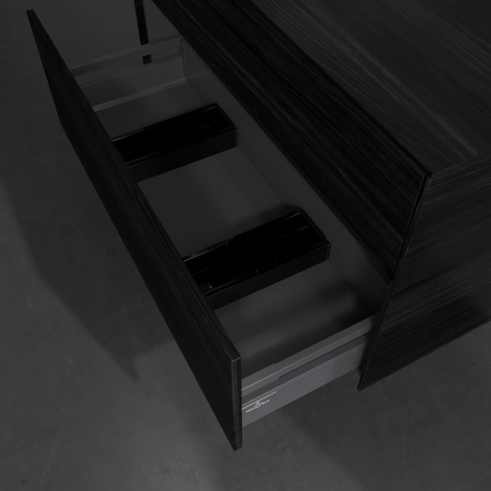 Villeroy & Boch Collaro Waschtischunterschrank 100 x 54,8 cm , mit LED-Beleuchtung, mit 2 Auszügen