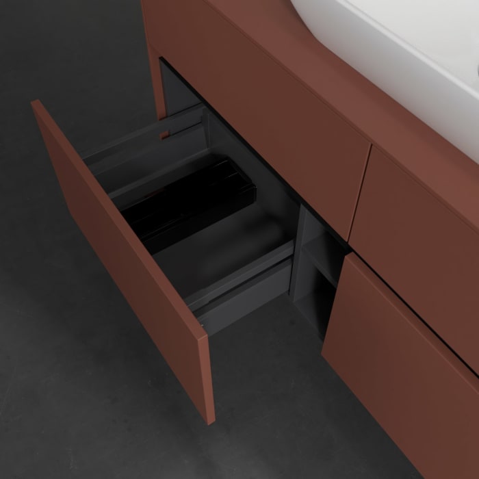 Villeroy & Boch Collaro Waschtischunterschrank 120 x 54,8 cm , mit LED-Beleuchtung, mit 4 Auszügen