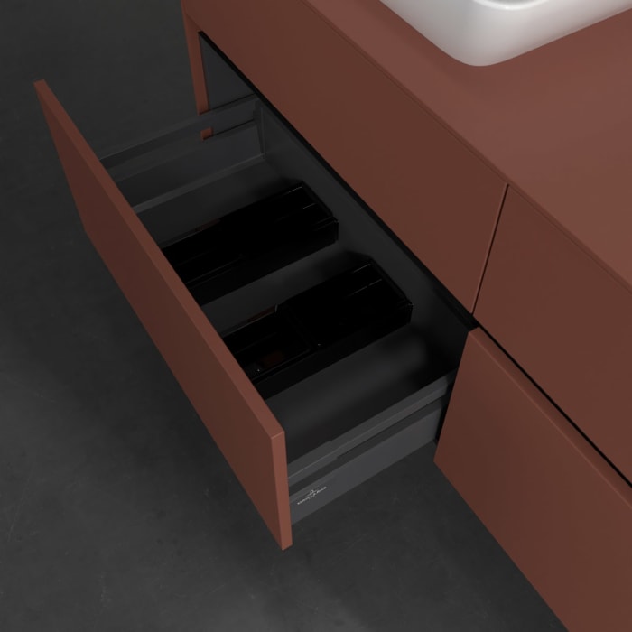 Villeroy & Boch Collaro Waschtischunterschrank 140 x 54,8 cm , mit LED-Beleuchtung, mit 4 Auszügen