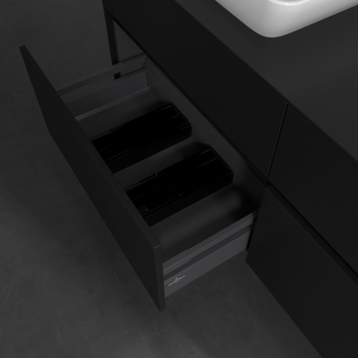 Villeroy & Boch Collaro Waschtischunterschrank 140 x 54,8 cm , mit LED-Beleuchtung, mit 4 Auszügen