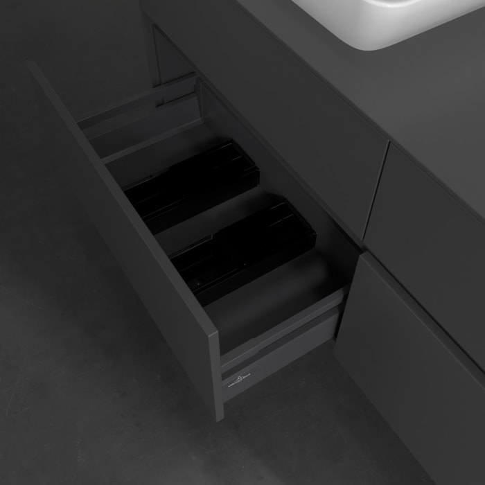 Villeroy & Boch Collaro Waschtischunterschrank 140 x 54,8 cm , mit LED-Beleuchtung, mit 4 Auszügen