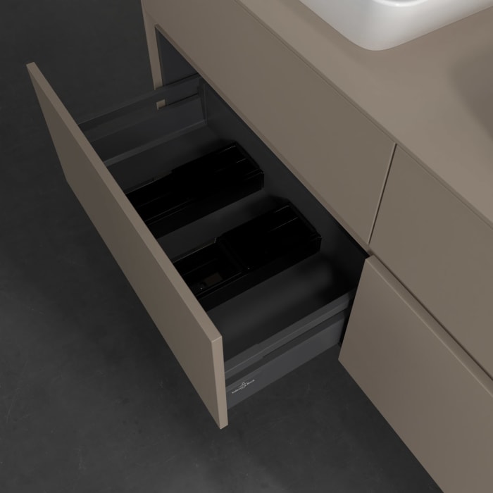 Villeroy & Boch Collaro Waschtischunterschrank 140 x 54,8 cm , mit LED-Beleuchtung, mit 4 Auszügen