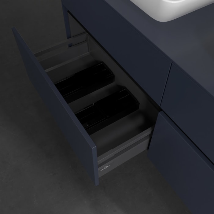 Villeroy & Boch Collaro Waschtischunterschrank 140 x 54,8 cm , mit LED-Beleuchtung, mit 4 Auszügen