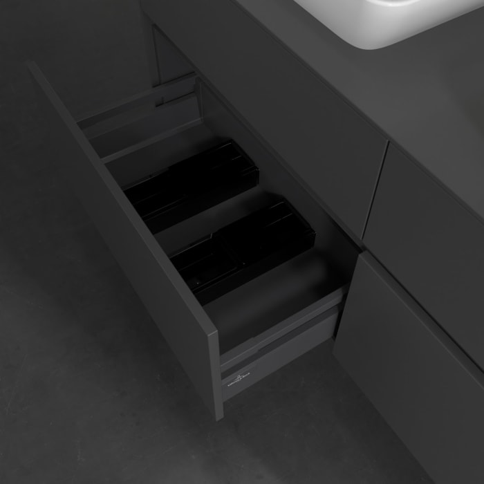 Villeroy & Boch Collaro Waschtischunterschrank 140 x 54,8 cm , mit LED-Beleuchtung, mit 4 Auszügen