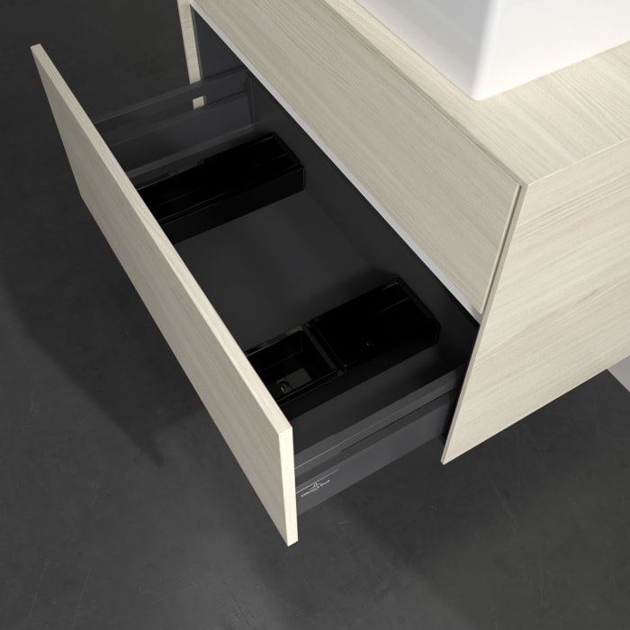 Villeroy & Boch Collaro Waschtischunterschrank 80 x 54,8 cm , mit LED-Beleuchtung, mit 2 Auszügen