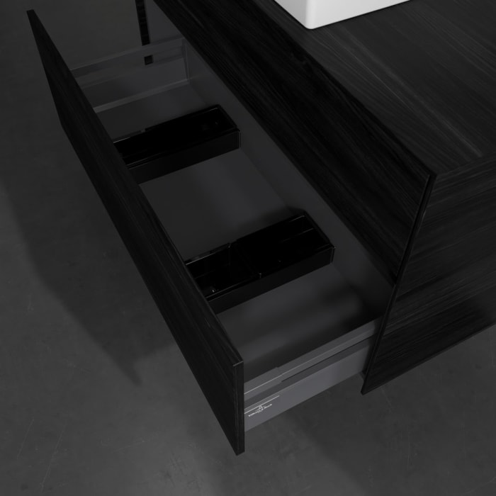 Villeroy & Boch Collaro Waschtischunterschrank 100 x 54,8 cm , mit LED-Beleuchtung, mit 2 Auszügen