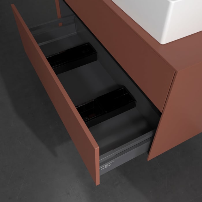 Villeroy & Boch Collaro Waschtischunterschrank 100 x 54,8 cm , mit LED-Beleuchtung, mit 2 Auszügen