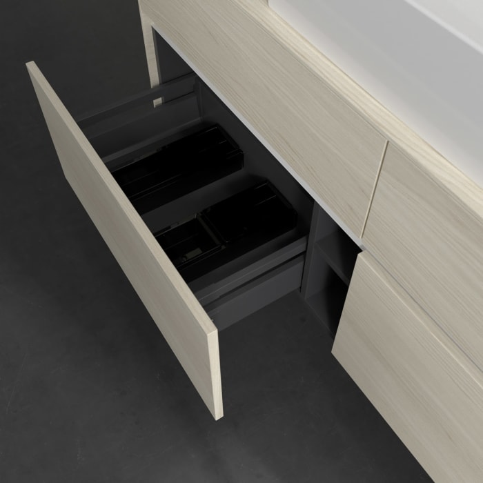 Villeroy & Boch Collaro Waschtischunterschrank 140 x 54,8 cm , mit LED-Beleuchtung, mit 4 Auszügen