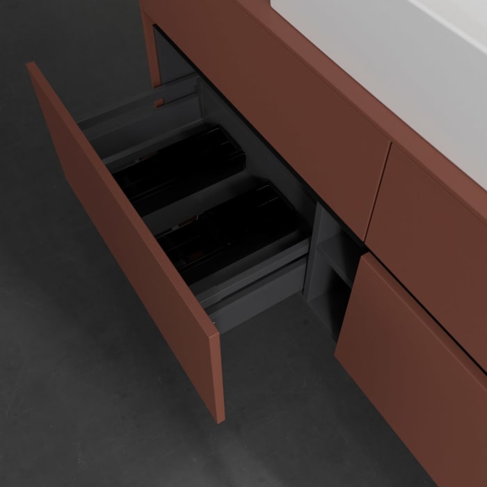 Villeroy & Boch Collaro Waschtischunterschrank 140 x 54,8 cm , mit LED-Beleuchtung, mit 4 Auszügen