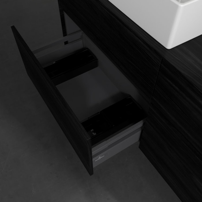 Villeroy & Boch Collaro Waschtischunterschrank 140 x 54,8 cm , mit LED-Beleuchtung, mit 4 Auszügen