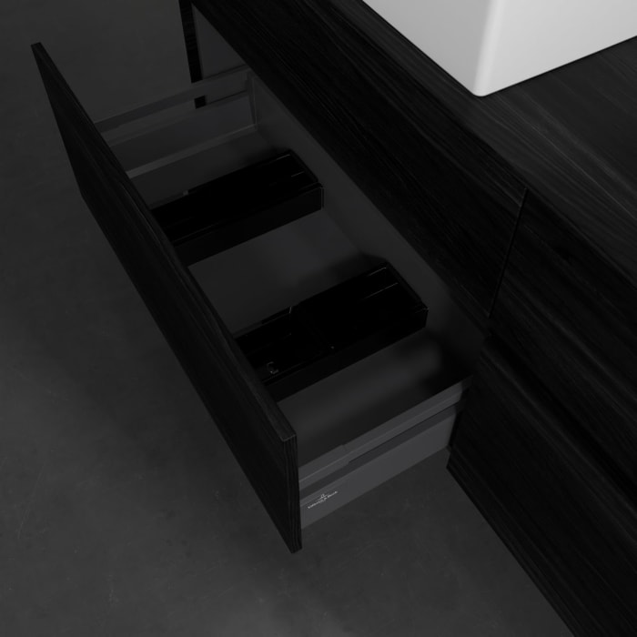 Villeroy & Boch Collaro Waschtischunterschrank 160 x 54,8 cm , mit LED-Beleuchtung, mit 4 Auszügen