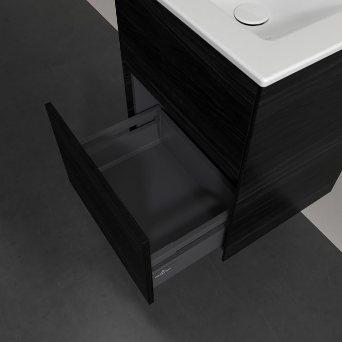 Villeroy & Boch Collaro Waschtischunterschrank 47,2 x 60,95 cm , mit LED-Beleuchtung, mit 2 Auszügen