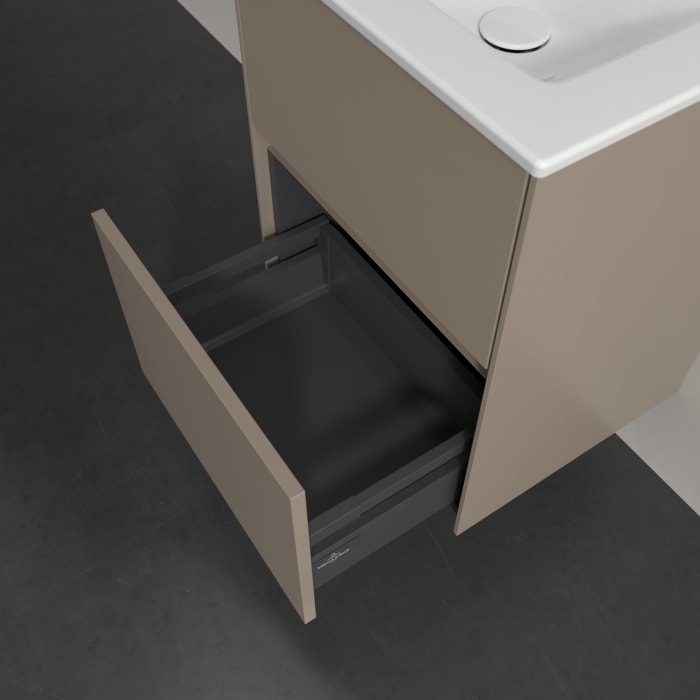 Villeroy & Boch Collaro Waschtischunterschrank 47,2 x 60,95 cm , mit LED-Beleuchtung, mit 2 Auszügen