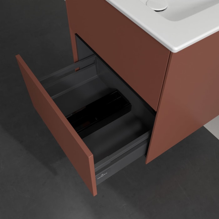 Villeroy & Boch Collaro Waschtischunterschrank 56,1 x 61 cm , mit LED-Beleuchtung, mit 2 Auszügen