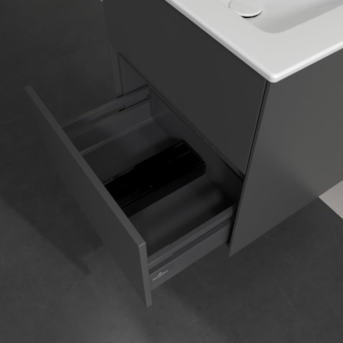 Villeroy & Boch Collaro Waschtischunterschrank 56,1 x 61 cm , mit LED-Beleuchtung, mit 2 Auszügen