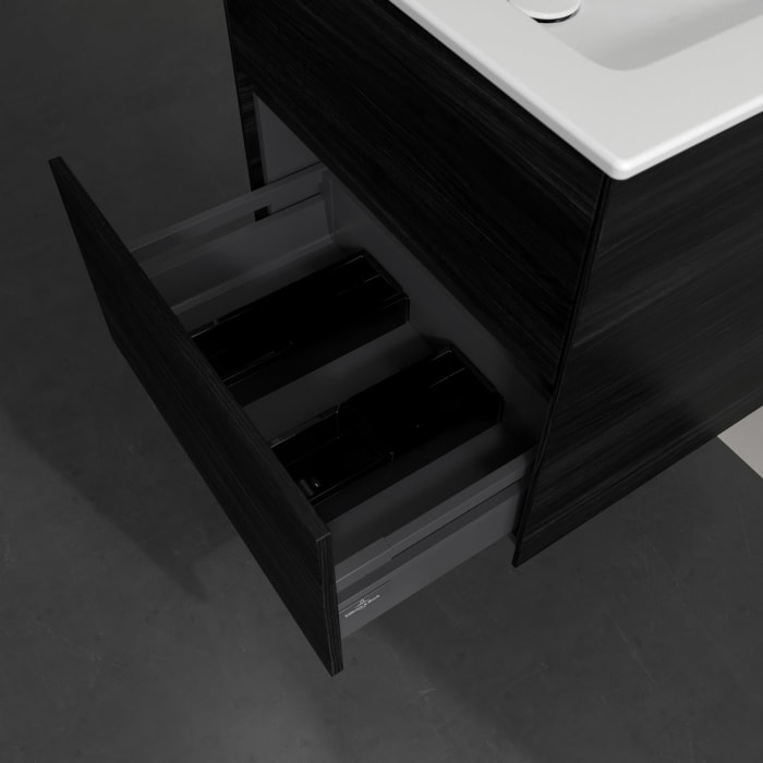 Villeroy & Boch Collaro Waschtischunterschrank 61,1 x 61 cm , mit LED-Beleuchtung, mit 2 Auszügen