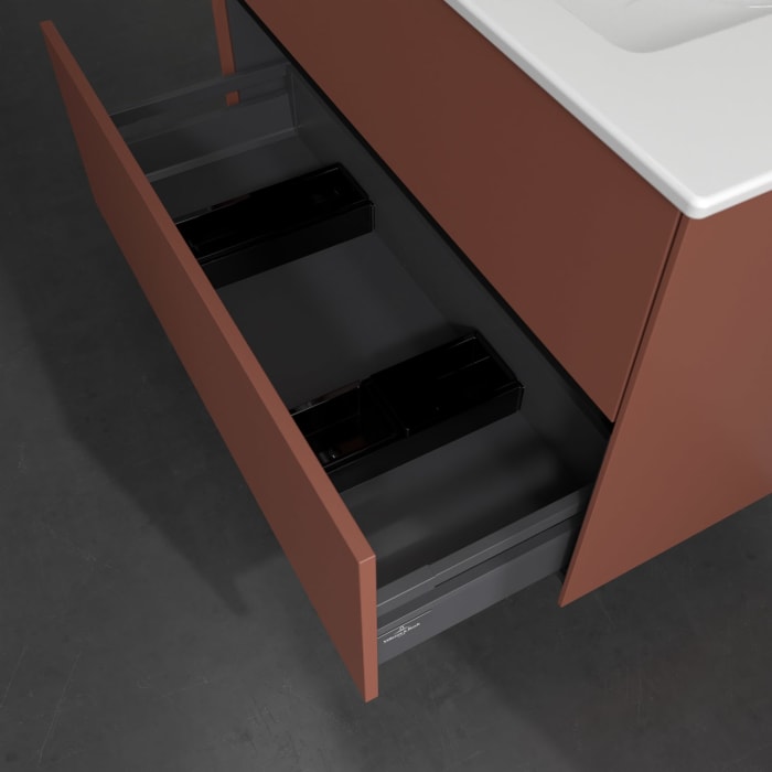 Villeroy & Boch Collaro Waschtischunterschrank 96,1 x 61 cm , mit LED-Beleuchtung, mit 2 Auszügen