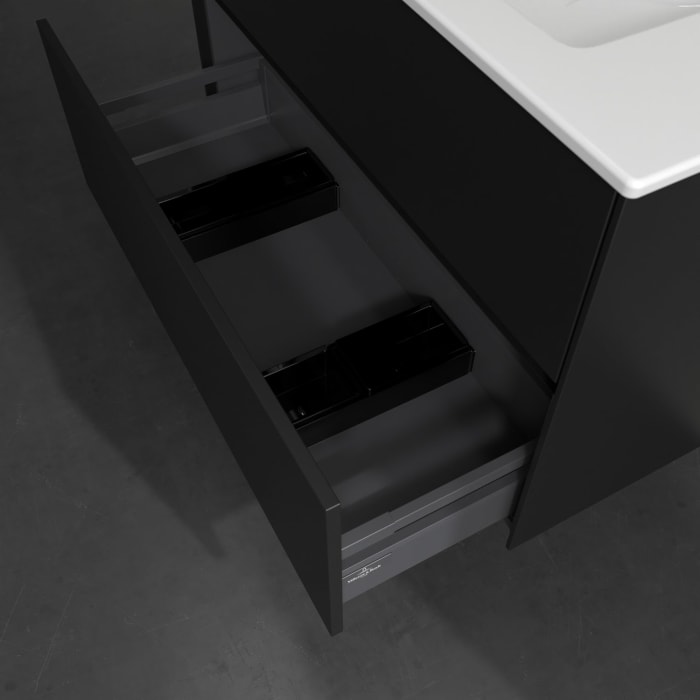 Villeroy & Boch Collaro Waschtischunterschrank 96,1 x 61 cm , mit LED-Beleuchtung, mit 2 Auszügen