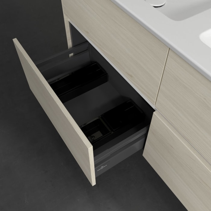 Villeroy & Boch Collaro Waschtischunterschrank 126,1 x 61 cm , mit LED-Beleuchtung, mit 4 Auszügen