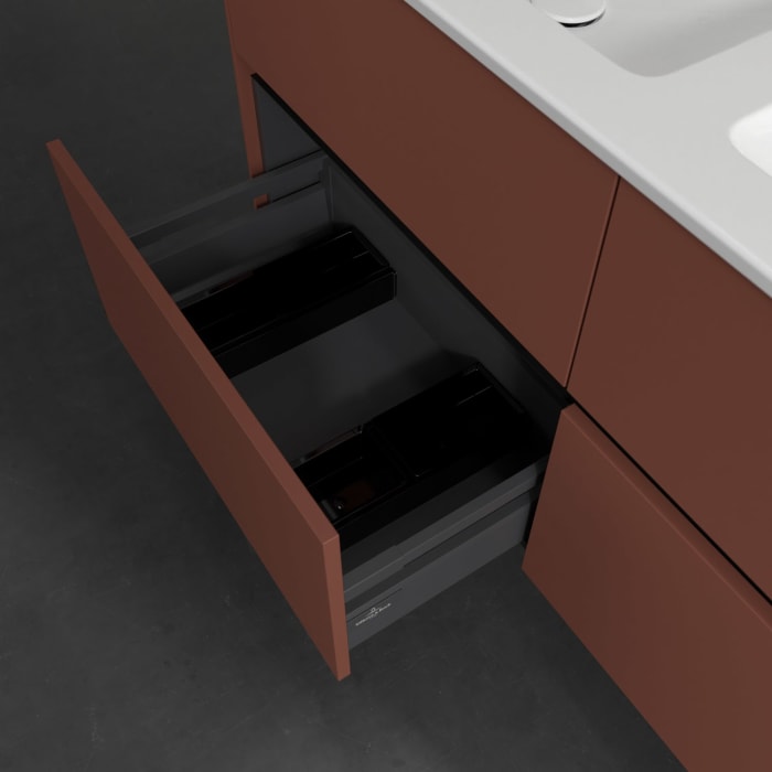 Villeroy & Boch Collaro Waschtischunterschrank 126,1 x 61 cm , mit LED-Beleuchtung, mit 4 Auszügen