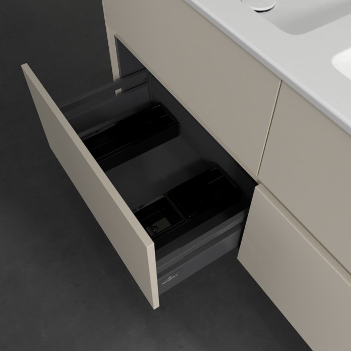 Villeroy & Boch Collaro Waschtischunterschrank 126,1 x 61 cm , mit LED-Beleuchtung, mit 4 Auszügen