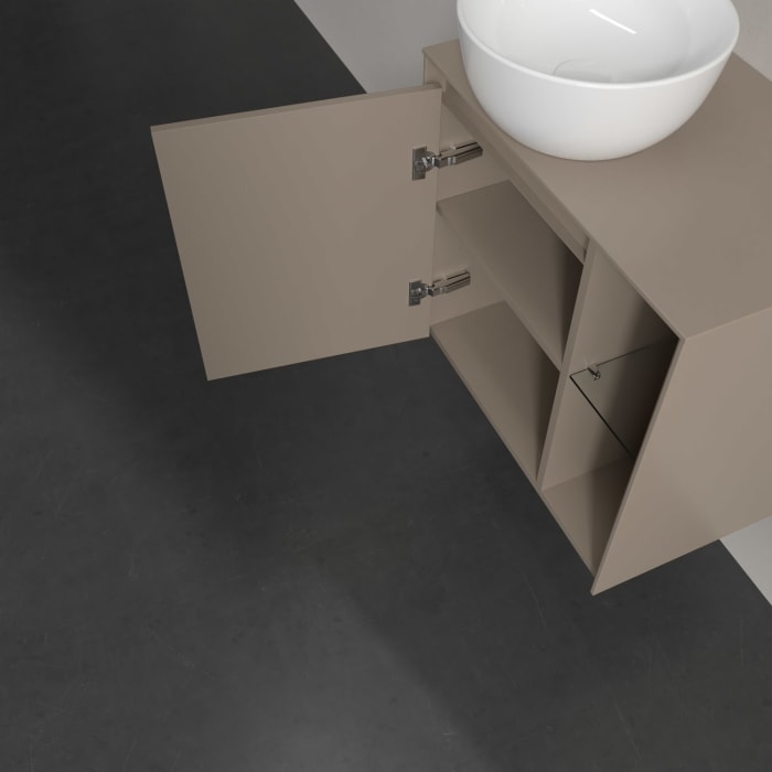 Villeroy & Boch Collaro Waschtischunterschrank 60 x 54,8 cm , mit LED-Beleuchtung, mit 1 Tür, Anschlag links