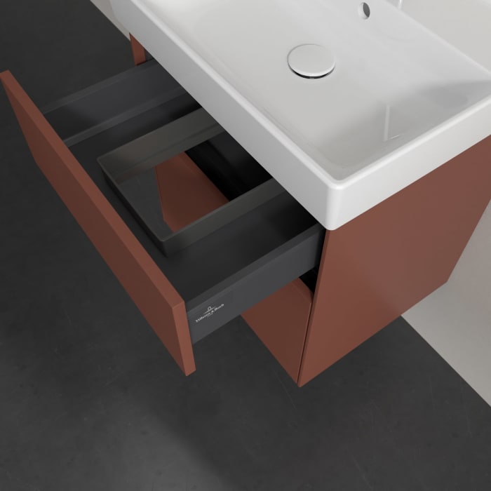 Villeroy & Boch Collaro Waschtischunterschrank 51 x 54,6 cm , mit LED-Beleuchtung, mit 2 Auszügen