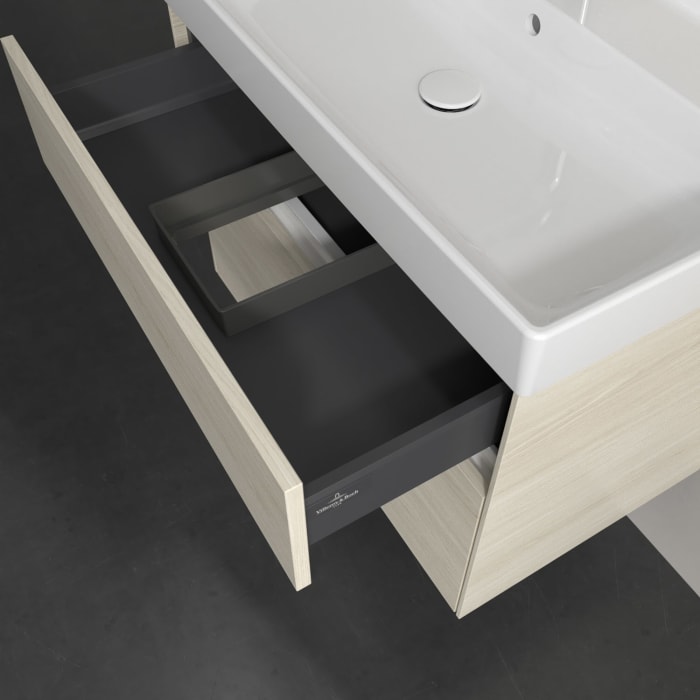 Villeroy & Boch Collaro Waschtischunterschrank 75,4 x 54,6 cm , mit LED-Beleuchtung, mit 2 Auszügen