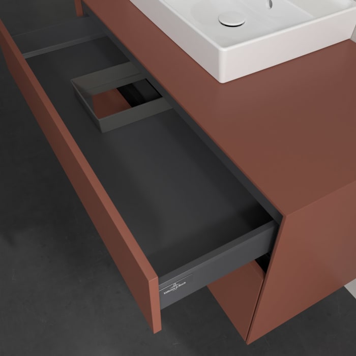 Villeroy & Boch Collaro Waschtischunterschrank 100 x 54,8 cm , mit LED-Beleuchtung, mit 2 Auszügen