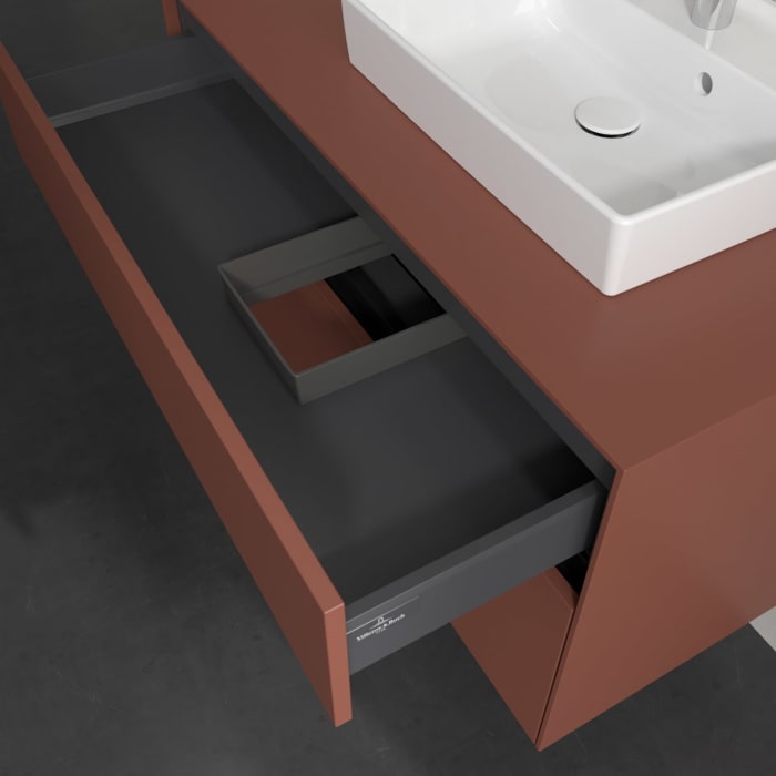 Villeroy & Boch Collaro Waschtischunterschrank 100 x 54,8 cm , mit LED-Beleuchtung, mit 2 Auszügen