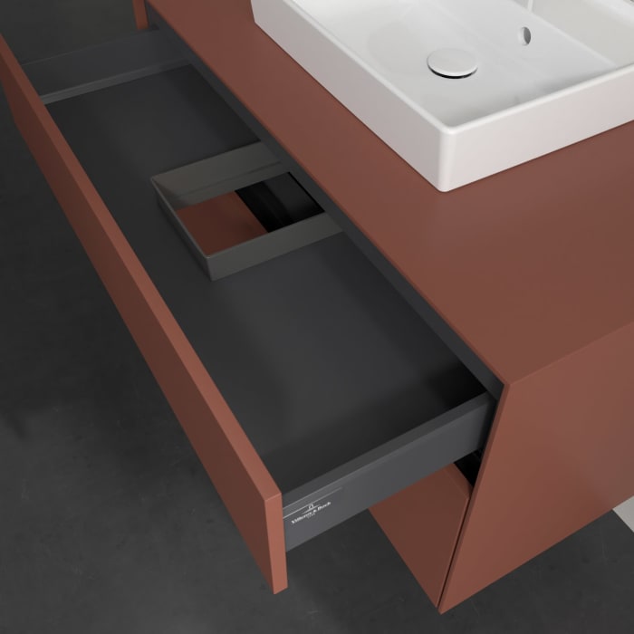 Villeroy & Boch Collaro Waschtischunterschrank 100 x 54,8 cm , mit LED-Beleuchtung, mit 2 Auszügen