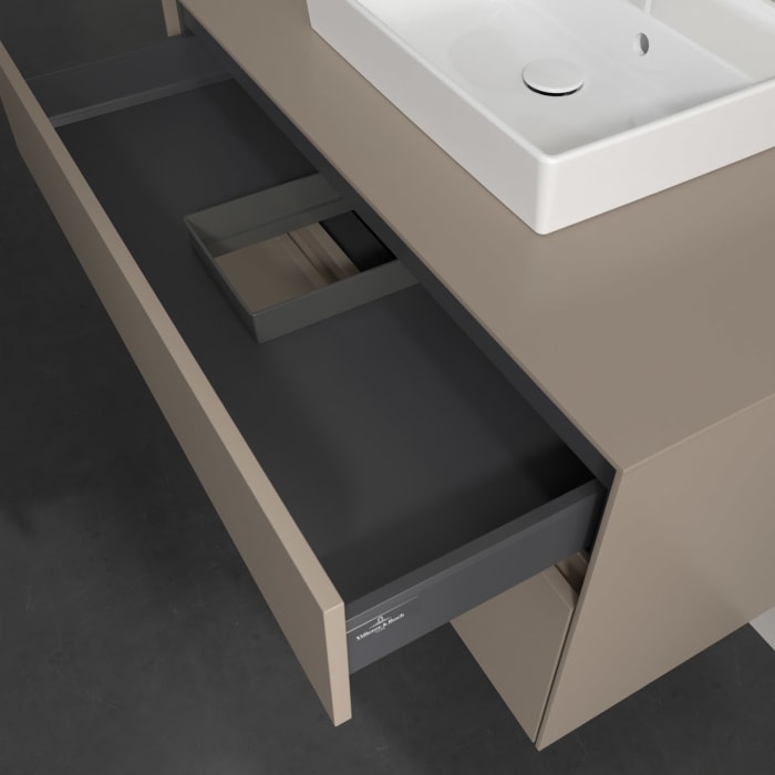 Villeroy & Boch Collaro Waschtischunterschrank 100 x 54,8 cm , mit LED-Beleuchtung, mit 2 Auszügen